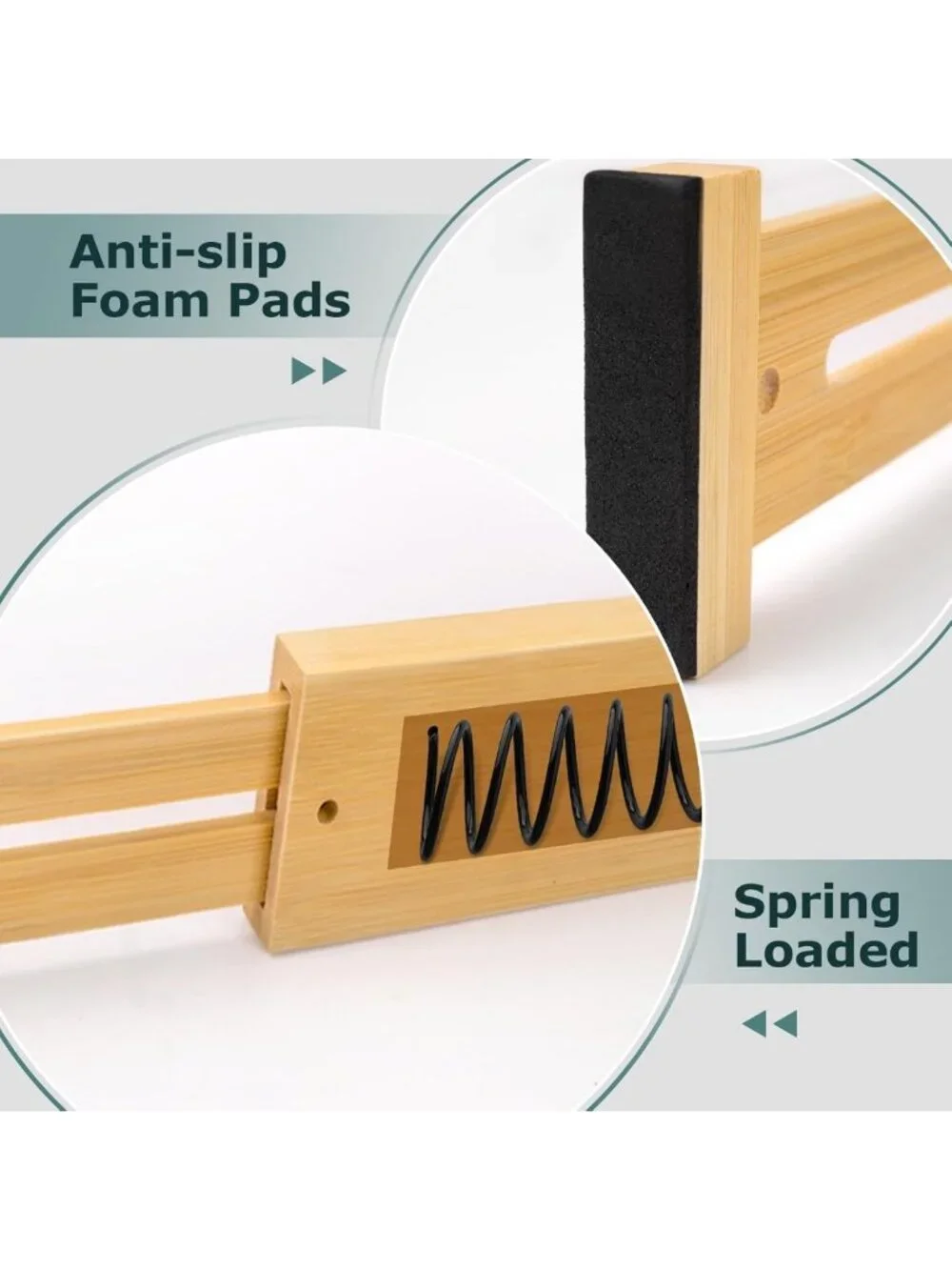 Adjustable Bamboo Drawer Dividers 4-Pack | Expandable Kitchen & Closet Organizer